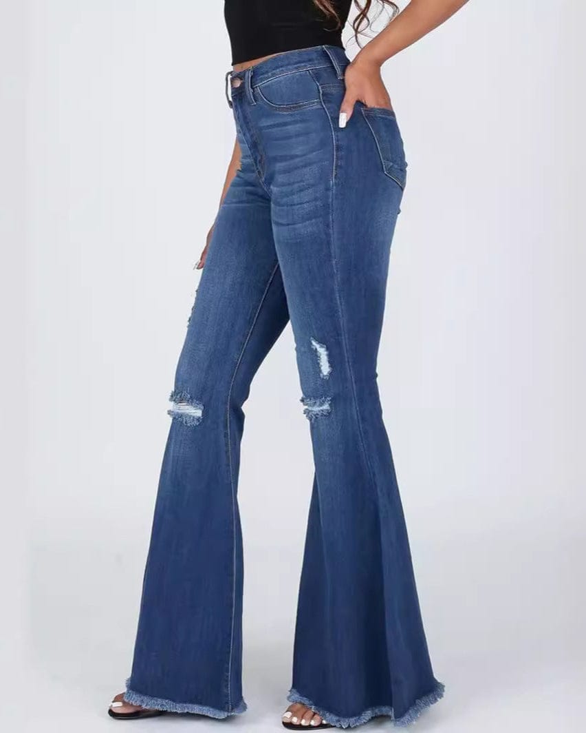 Jeans skinny taille mi-haute pour l'automne et l'été