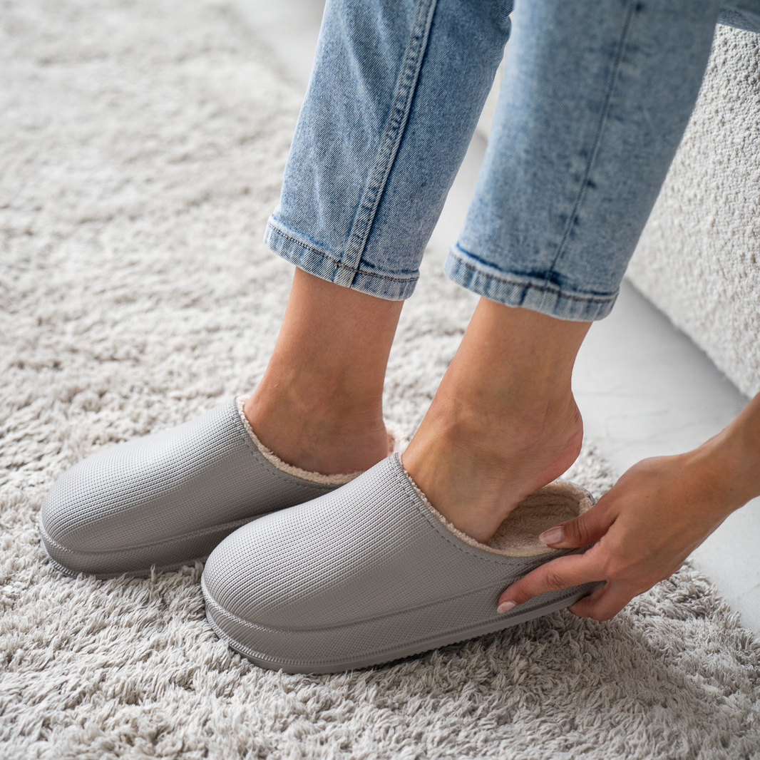 Pantoufles chaudes, imperméables et antidérapantes en coton