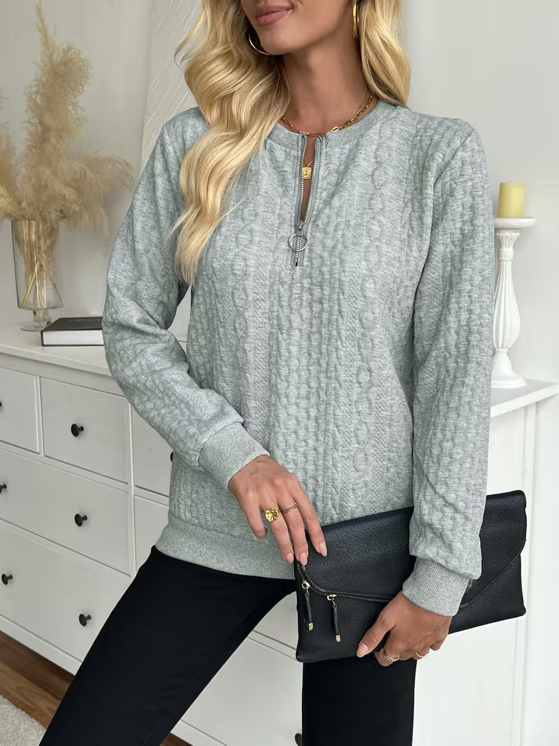 Sweatshirt Chic pour à Demi-Zip 
