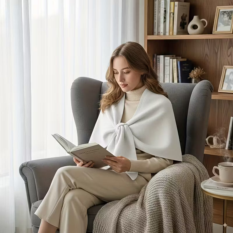 Châle d’Hiver en Maille Douce et Épaisse