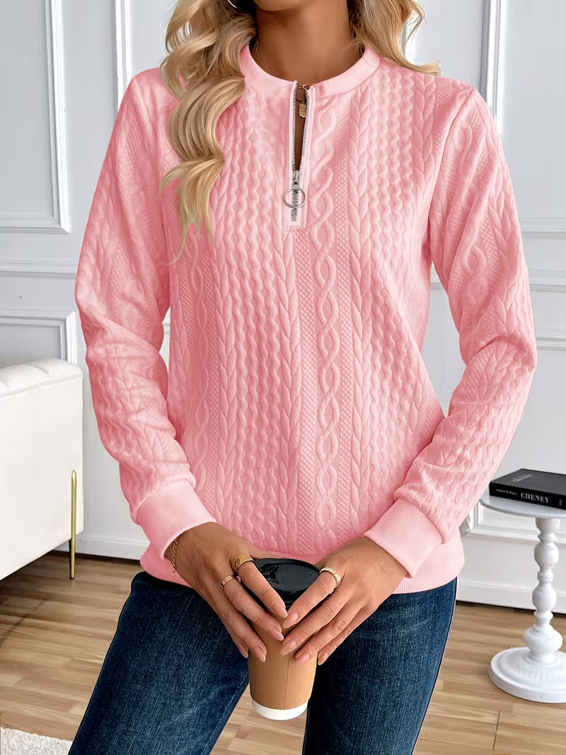 Sweatshirt Chic pour à Demi-Zip 
