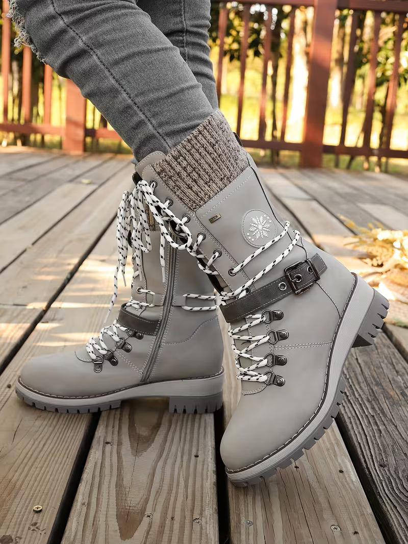 Bottes d'hiver cosy avec talon stable