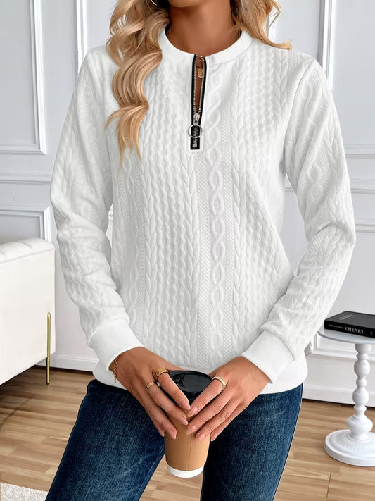 Sweatshirt Chic pour à Demi-Zip 