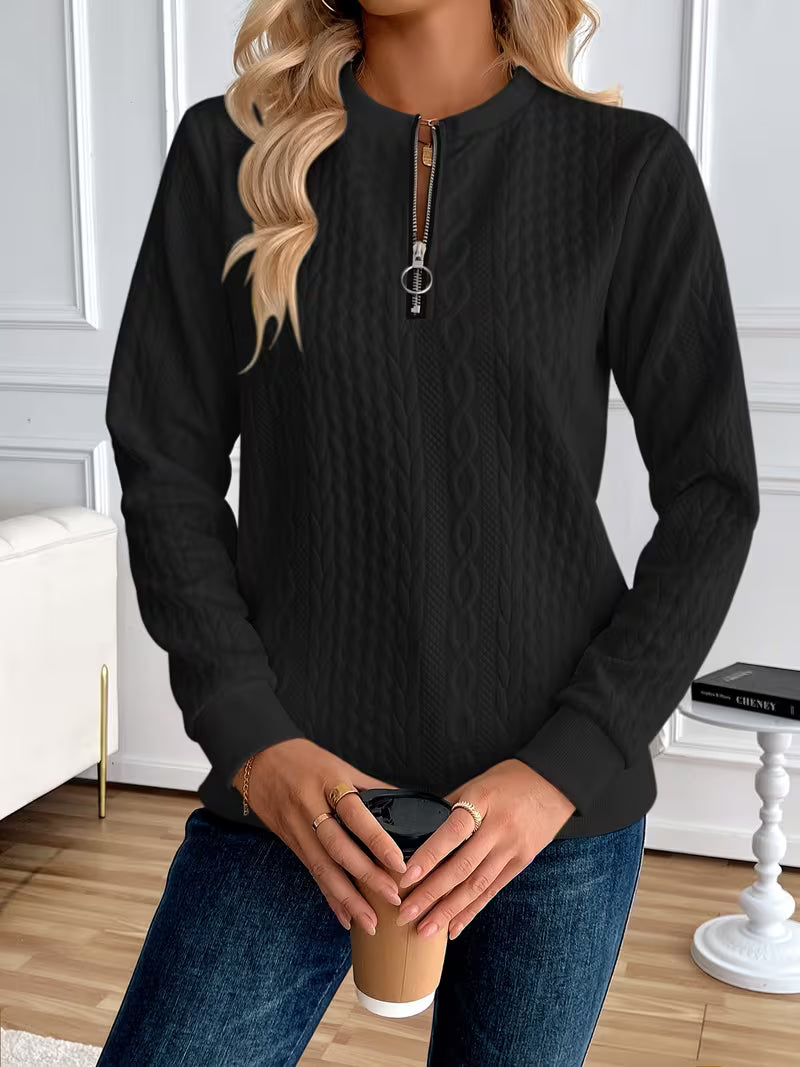 Sweatshirt Chic pour à Demi-Zip 