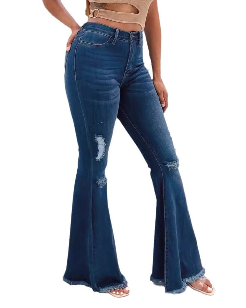 Jeans skinny taille mi-haute pour l'automne et l'été