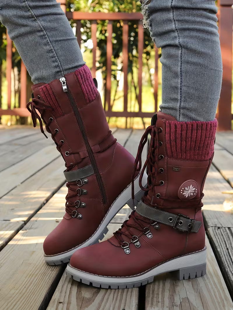 Bottes d'hiver cosy avec talon stable