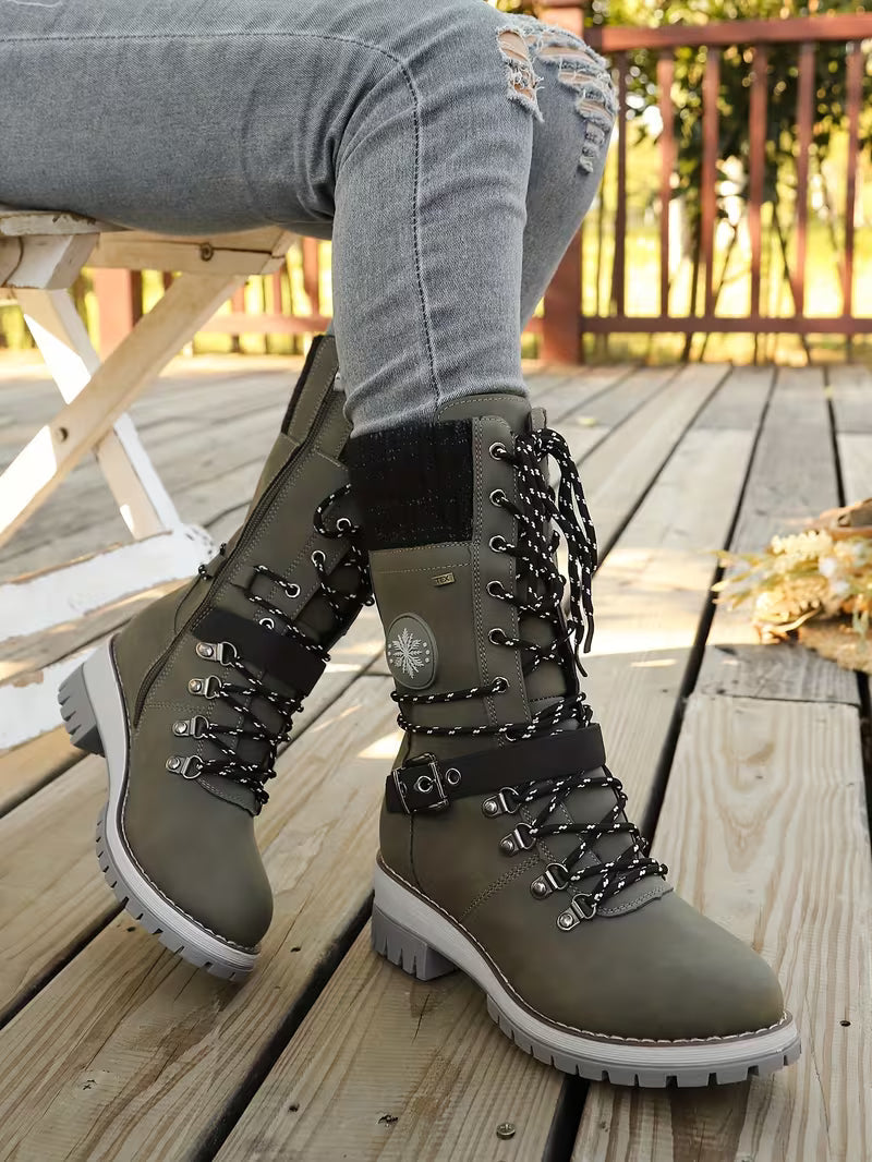 Bottes d'hiver cosy avec talon stable