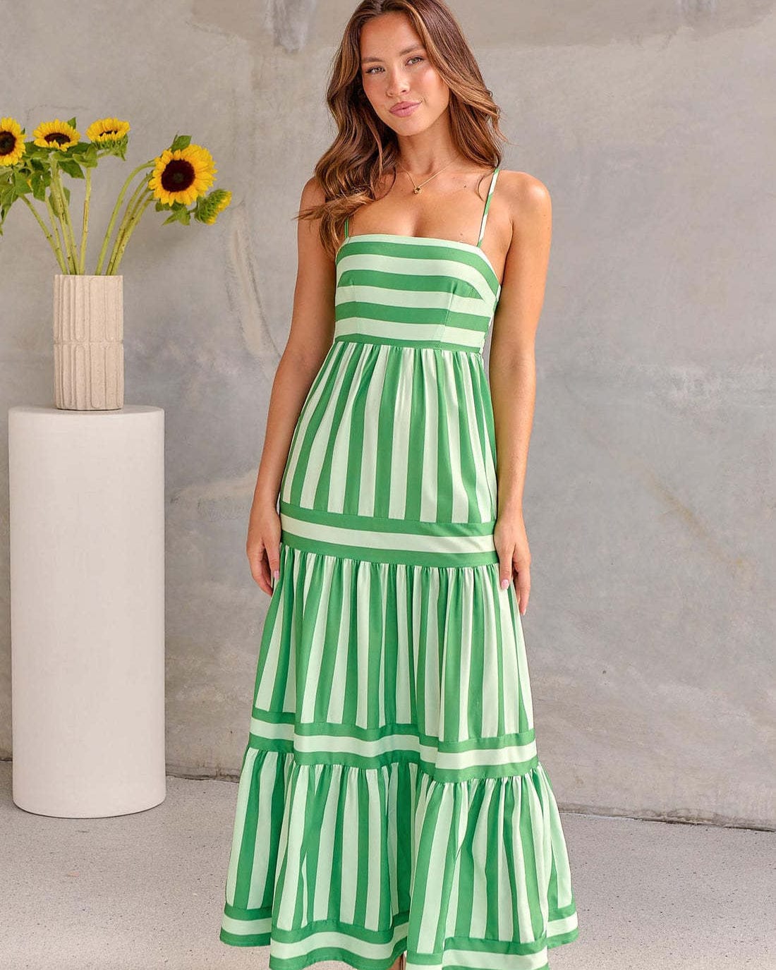 ROBE FLUIDE À RAYURES