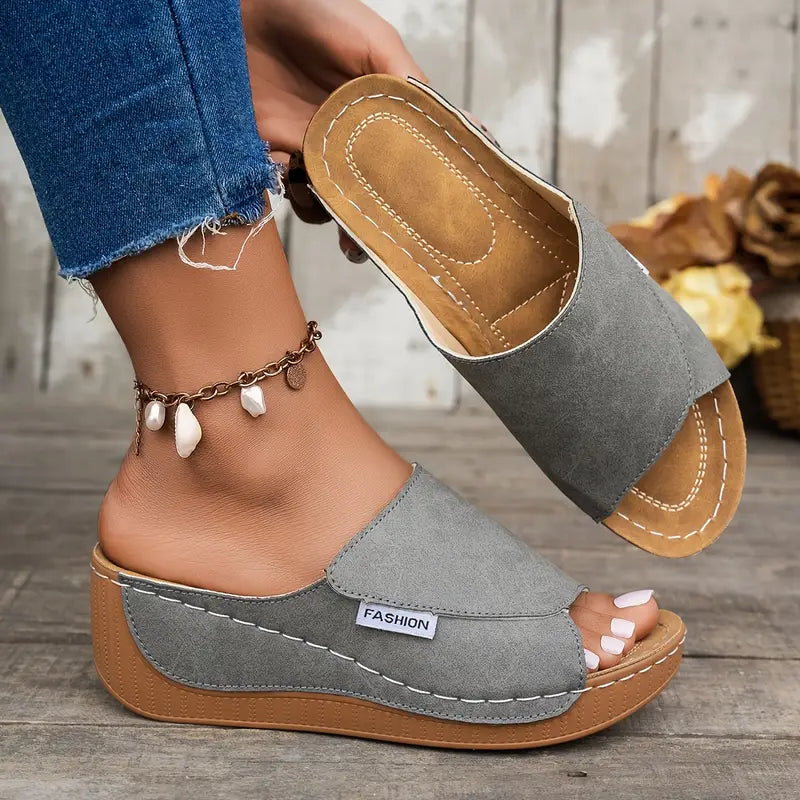 Sandale d'été confortable à talon épais