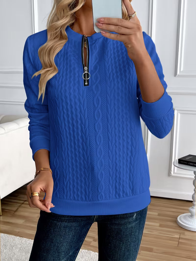 Sweatshirt Chic pour à Demi-Zip 