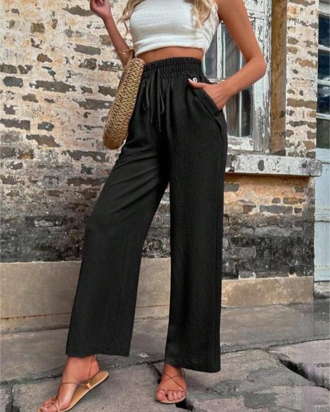 Pantalon ample taille haute