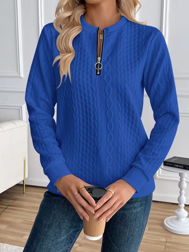 Sweatshirt Chic pour à Demi-Zip 