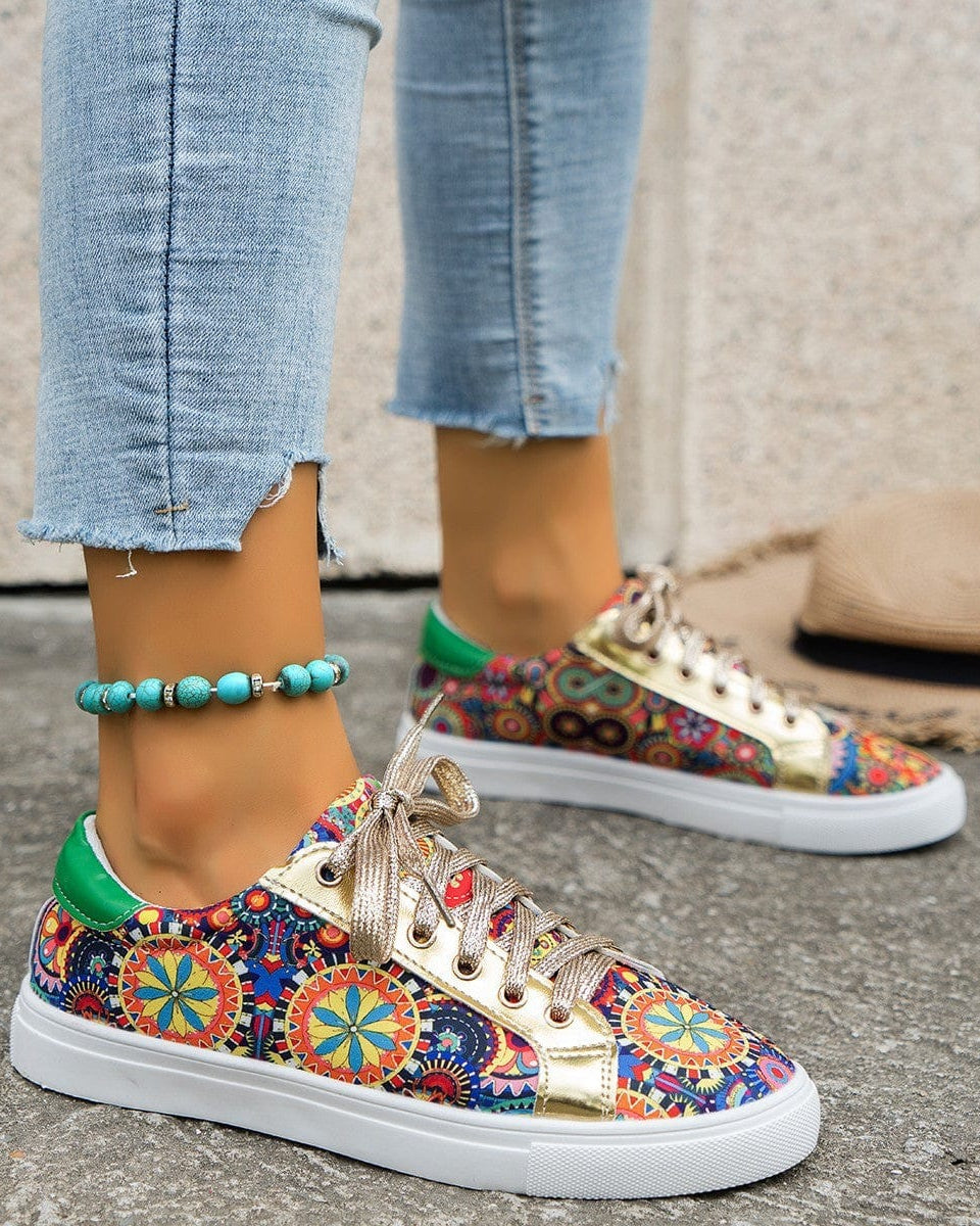 Chaussures en toile imprimée