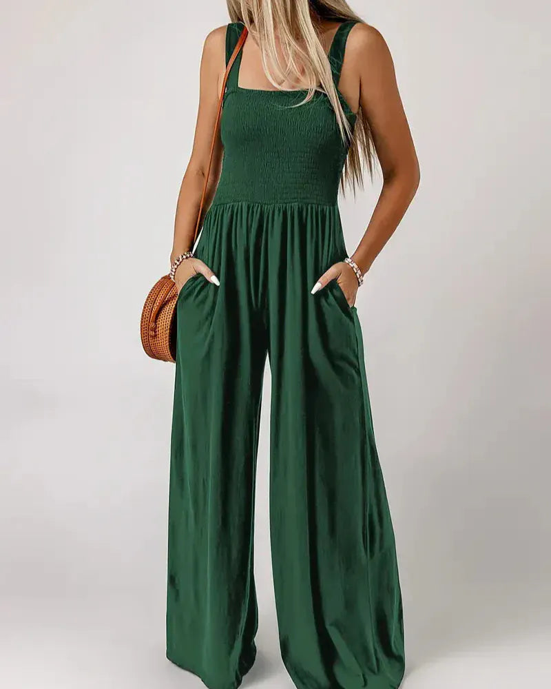 Combinaison élégante à jambes larges