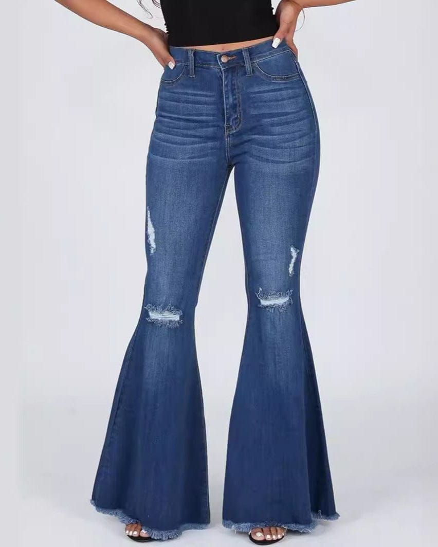 Jeans skinny taille mi-haute pour l'automne et l'été