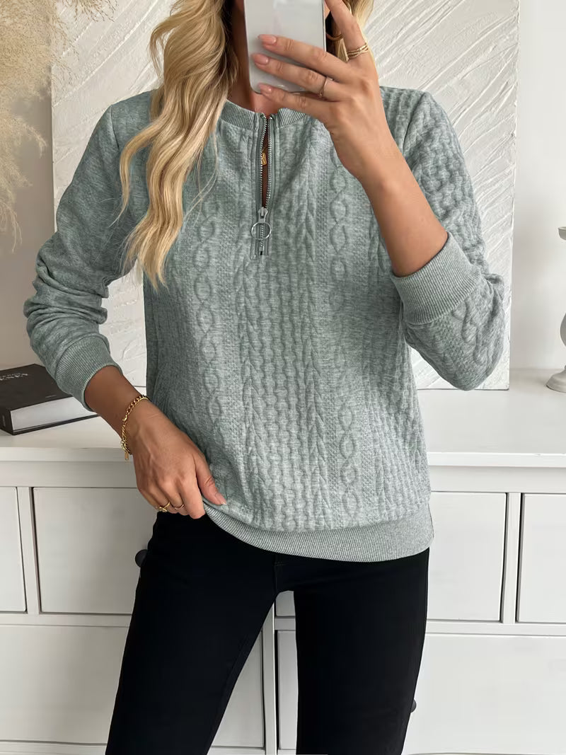 Sweatshirt Chic pour à Demi-Zip 