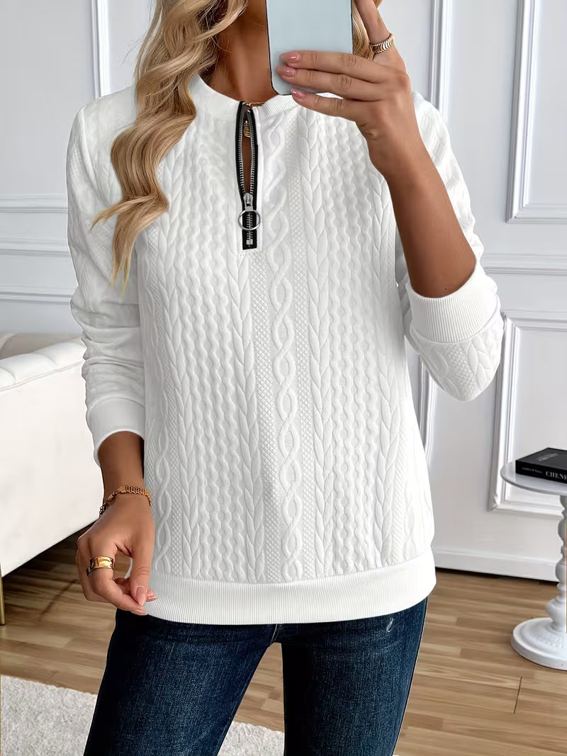 Sweatshirt Chic pour à Demi-Zip 