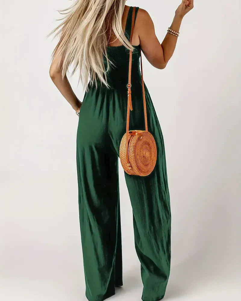 Combinaison élégante à jambes larges