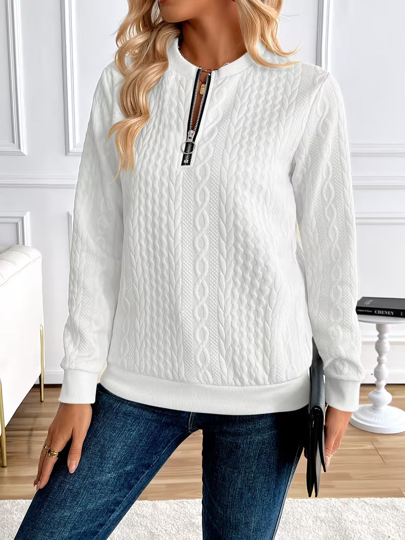 Sweatshirt Chic pour à Demi-Zip 