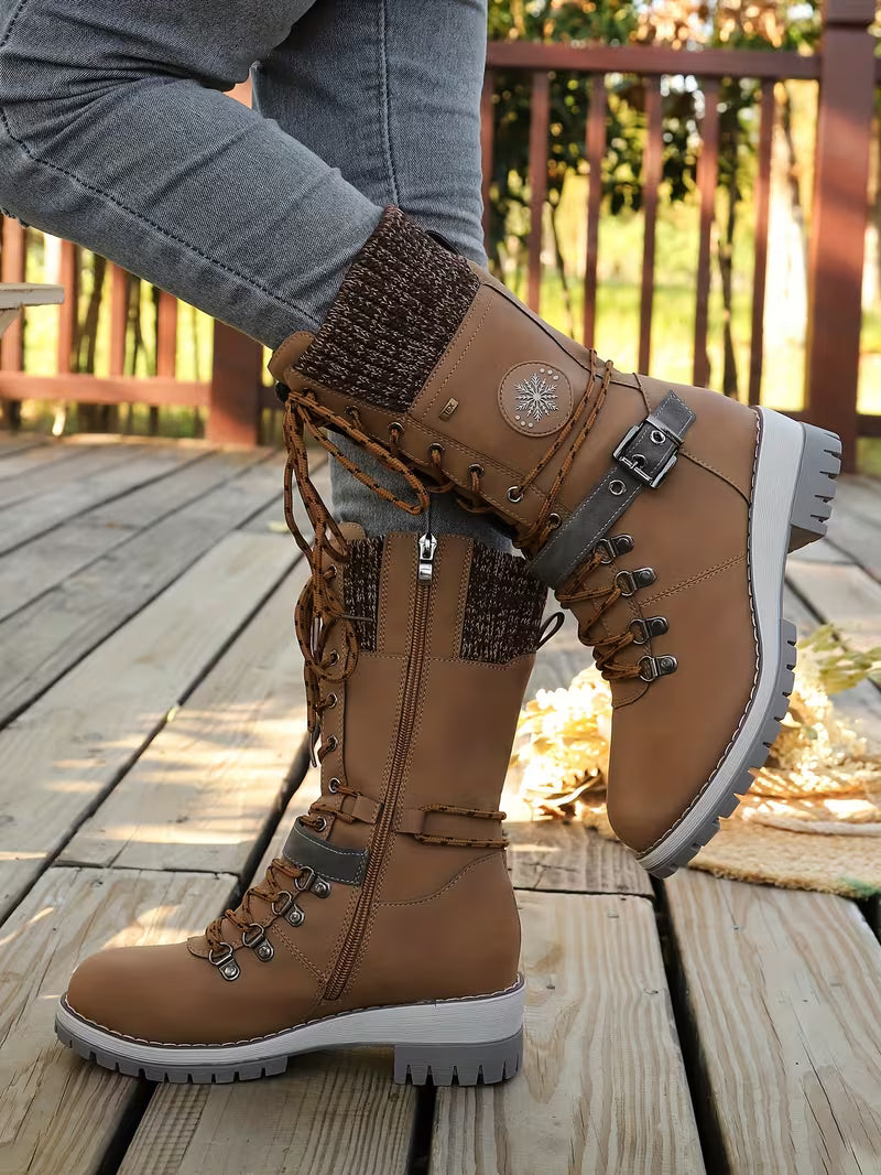 Bottes d'hiver cosy avec talon stable