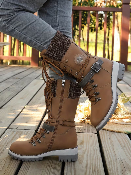 Bottes d'hiver cosy avec talon stable