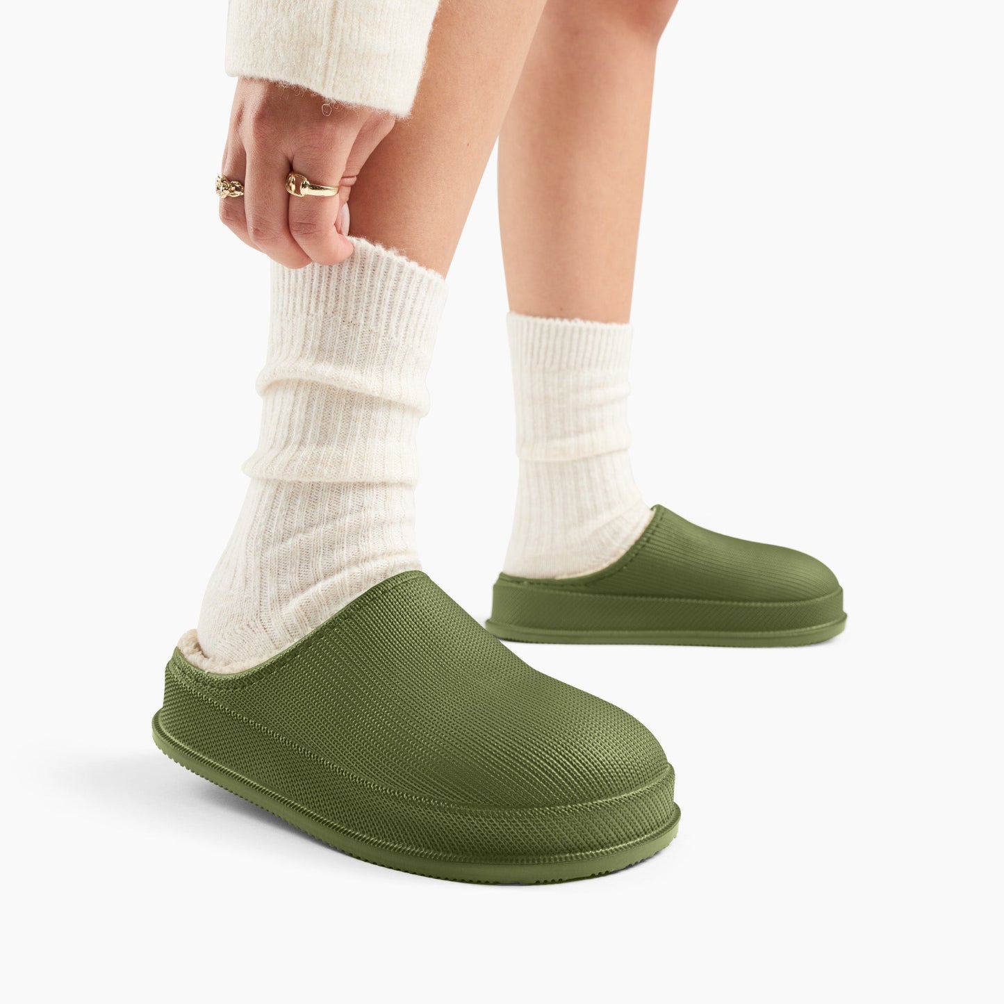 Pantoufles chaudes, imperméables et antidérapantes en coton