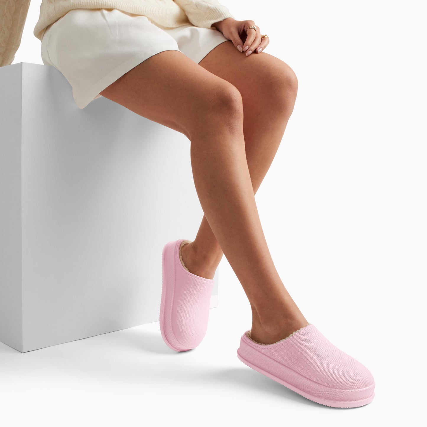 Pantoufles chaudes, imperméables et antidérapantes en coton