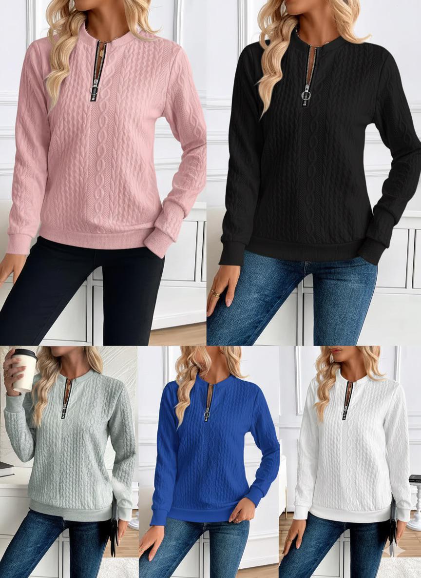 Sweatshirt Chic pour à Demi-Zip 
