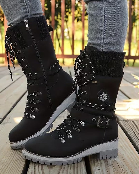 Bottes d'hiver cosy avec talon stable