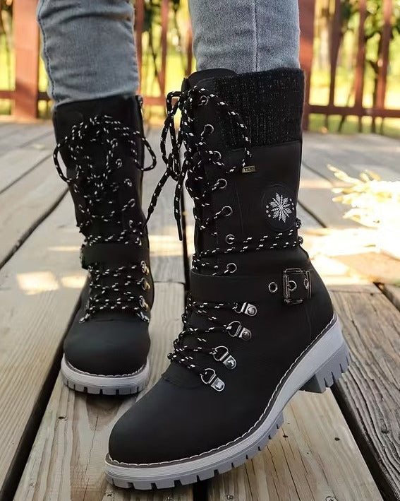 Bottes d'hiver cosy avec talon stable