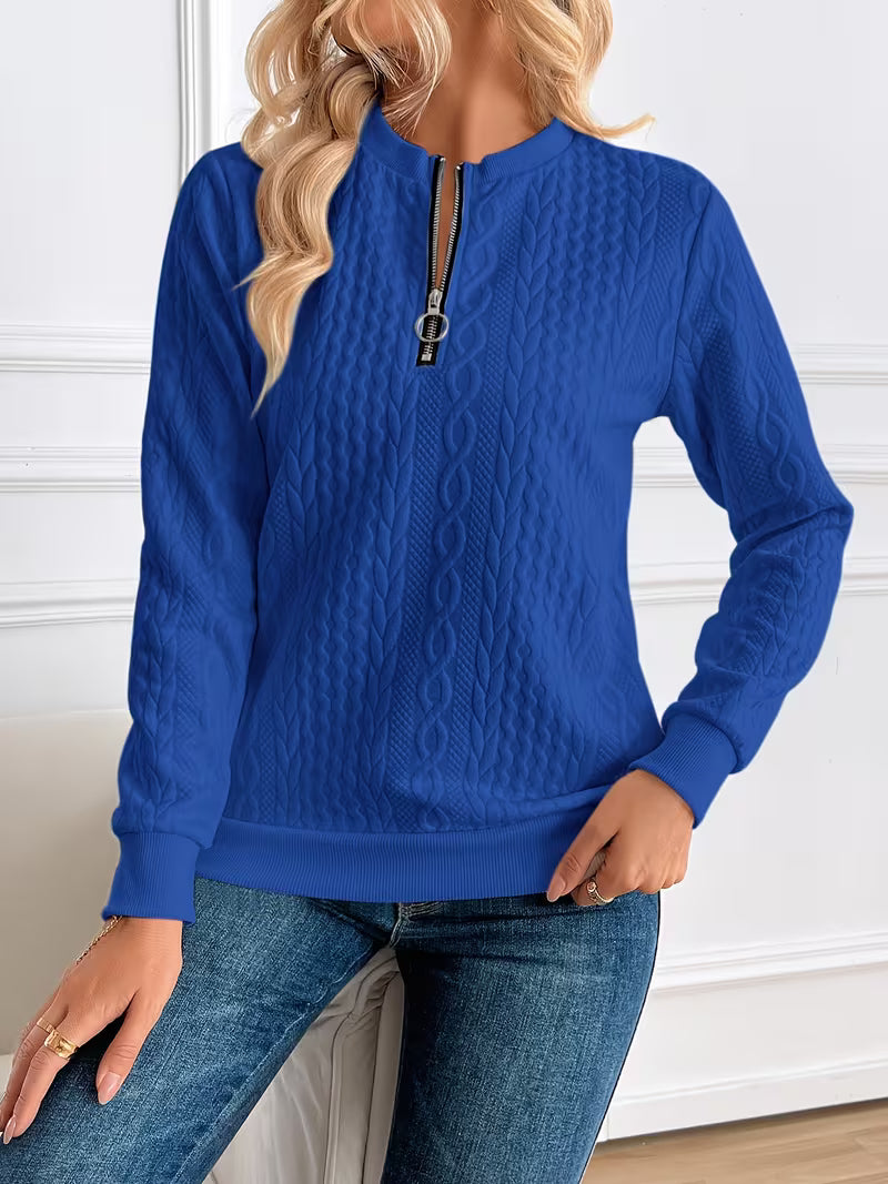 Sweatshirt Chic pour à Demi-Zip 
