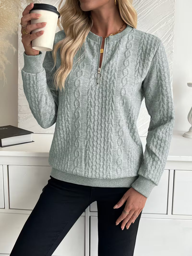 Sweatshirt Chic pour à Demi-Zip 