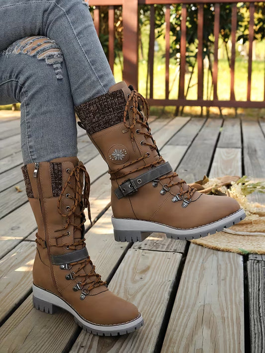 Bottes d'hiver cosy avec talon stable