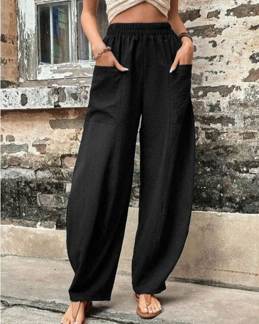 Pantalon décontracté élastique avec poches