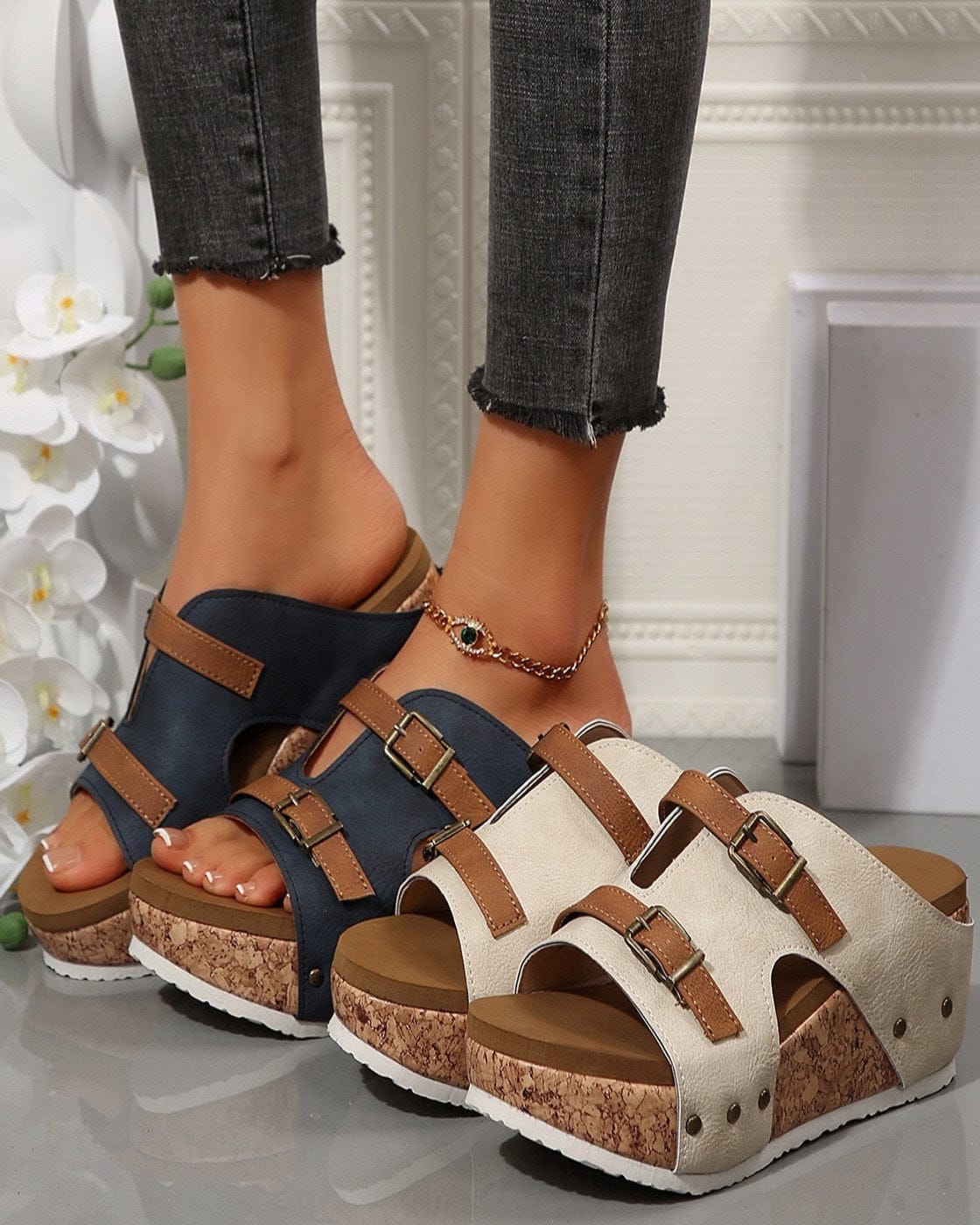 Sandale ouverte sur le devant Lana