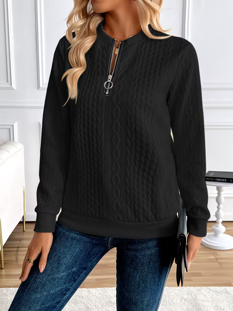 Sweatshirt Chic pour à Demi-Zip 