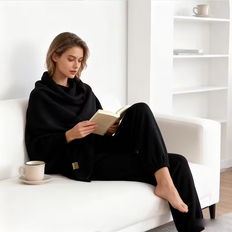 Châle d’Hiver en Maille Douce et Épaisse