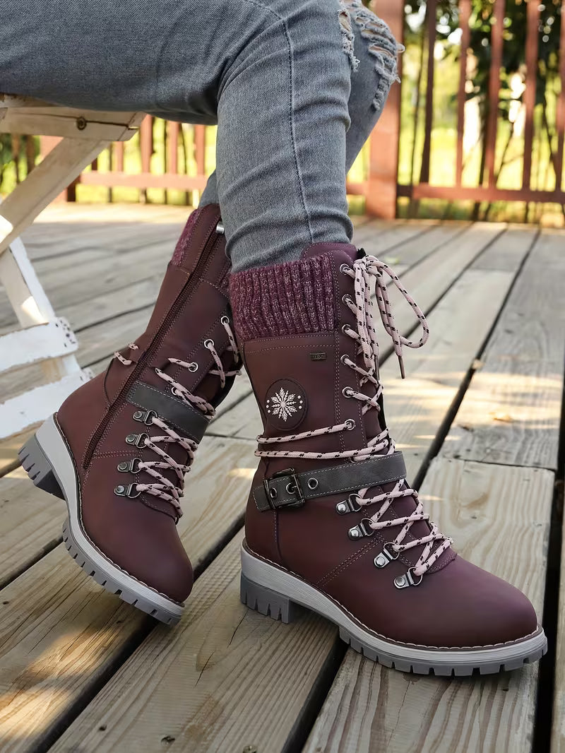 Bottes d'hiver cosy avec talon stable