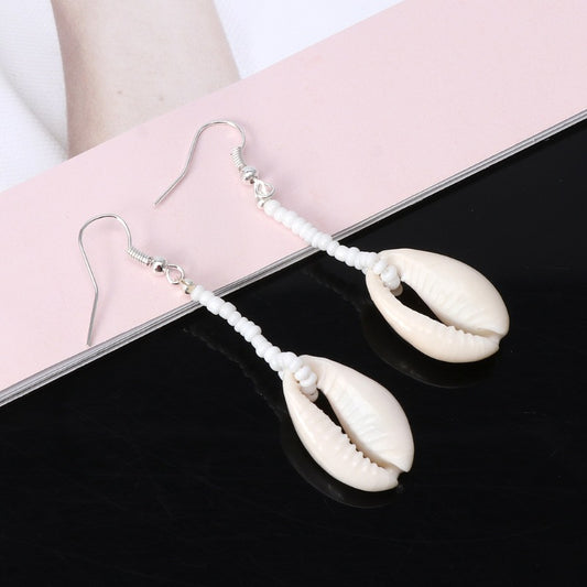 Shell Earrings European And American Summer Big Fashion Travel Street Shooting Earrings Simple And Versatile