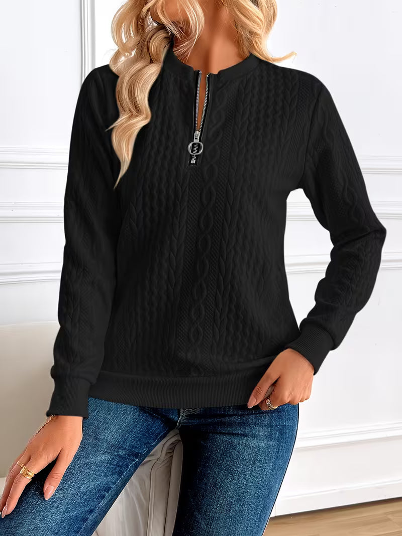 Sweatshirt Chic pour à Demi-Zip 