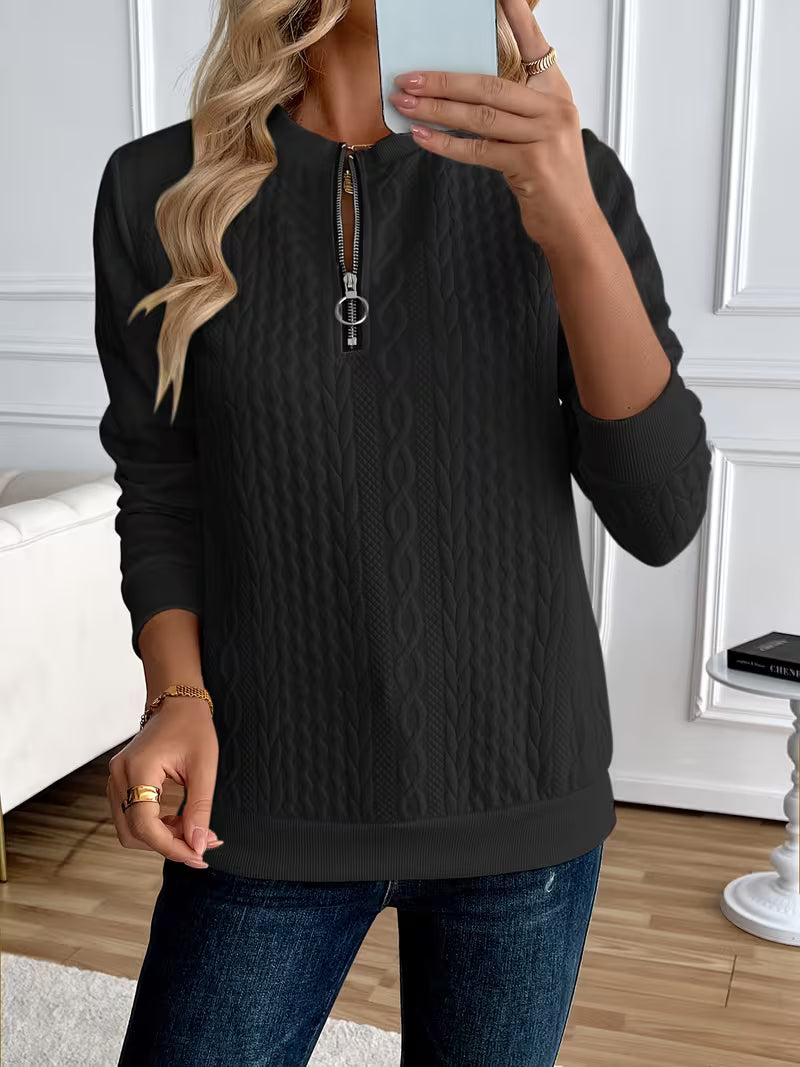 Sweatshirt Chic pour à Demi-Zip 