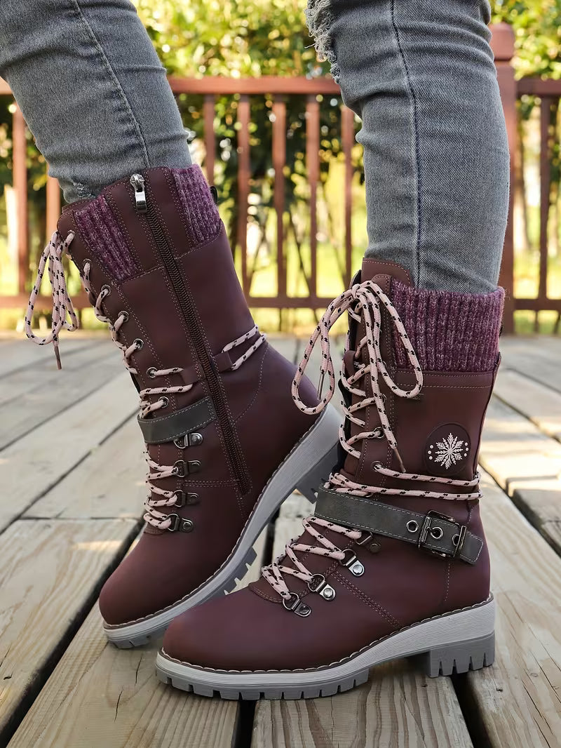 Bottes d'hiver cosy avec talon stable