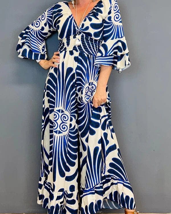 Combinaison taille haute avec col en V