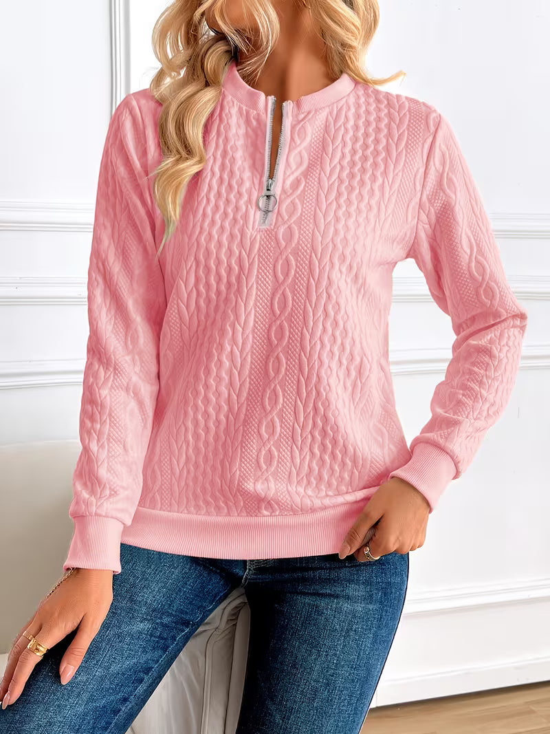 Sweatshirt Chic pour à Demi-Zip 