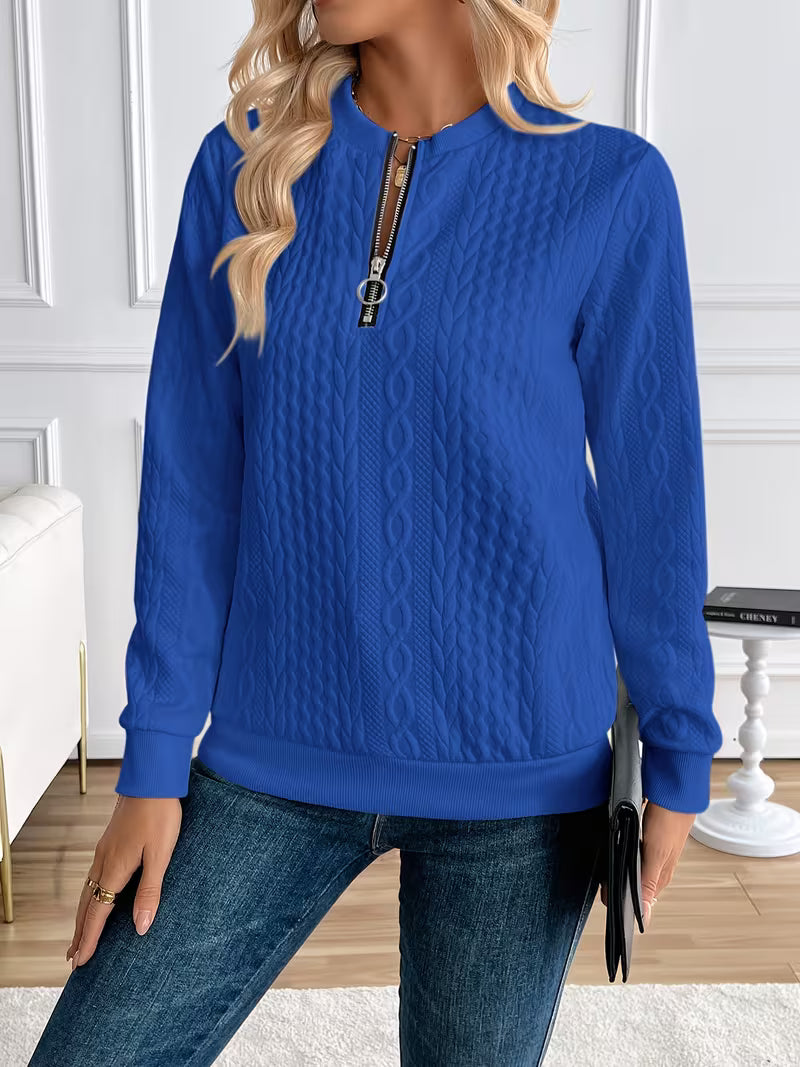 Sweatshirt Chic pour à Demi-Zip 