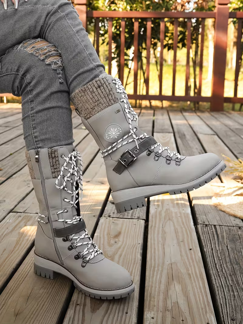 Bottes d'hiver cosy avec talon stable